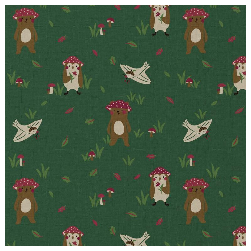 Printed Cotton GUMELO Forest / Red Multicolored